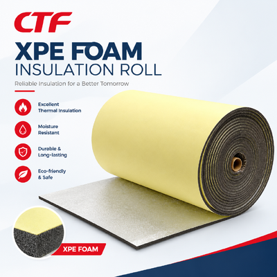 Cross-linked closed cell polyofin foam roofing insulation