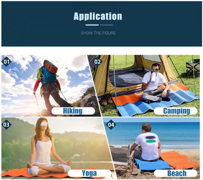 थोक डबल फोल्डिंग स्लीप मैट सफेद एल्यूमीनियम फिल्म बंद सेल IXPE XPE फोम स्लीपिंग पैड 2 व्यक्ति के लिए जलरोधक शिविर के लिए 8