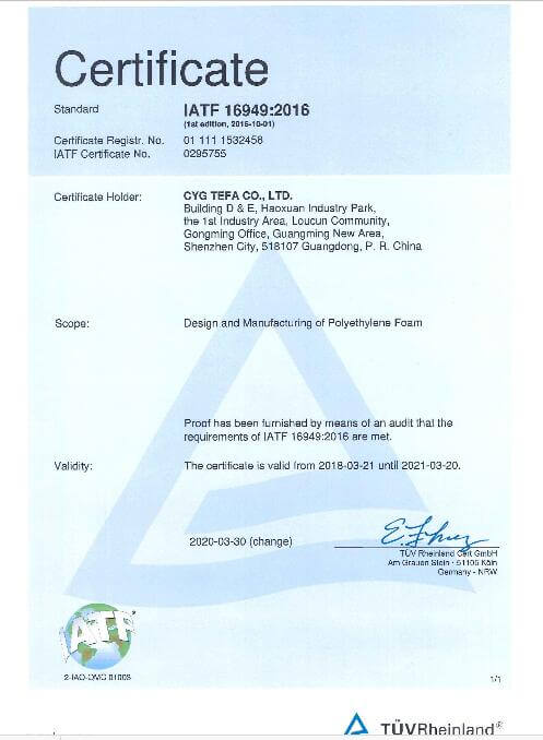 क्रॉसलिंक्ड क्लोज्ड सेल पॉलीओलेफिन फोम XPE / IXPE थर्मल इन्सुलेशन शीट निर्माण और HVAC के लिए 26